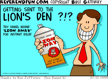 DESCRIPTION: Marketing guy holding a can of Daniel Brand &quot;Lion Away&quot; CAPTION: 