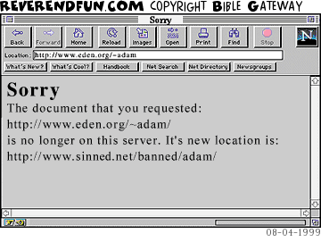 DESCRIPTION: Web page describing error in logging into Adam's website CAPTION: 