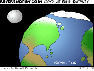DESCRIPTION: Earth with God's copyright on it CAPTION: 