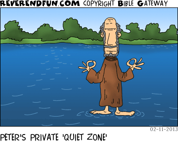 DESCRIPTION: Peter having a zen moment out on a lake CAPTION: PETER'S PRIVATE 'QUIET ZONE'